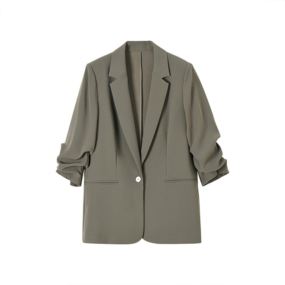 Blazer |  Damen Blazer Mit Drapierten Ärmeln