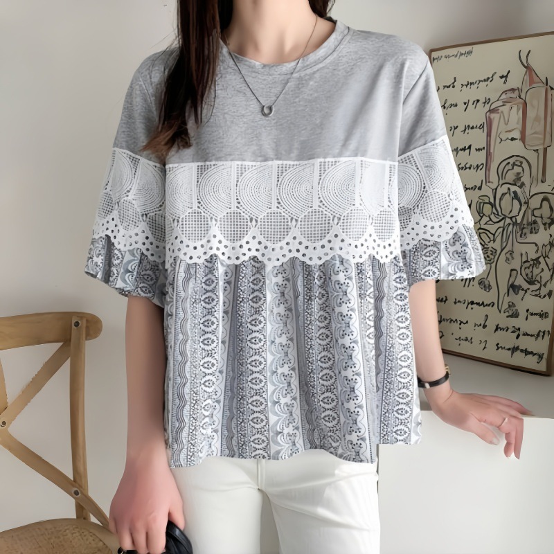 Blusen & Tuniken |  Damen Bluse Mit Spitze