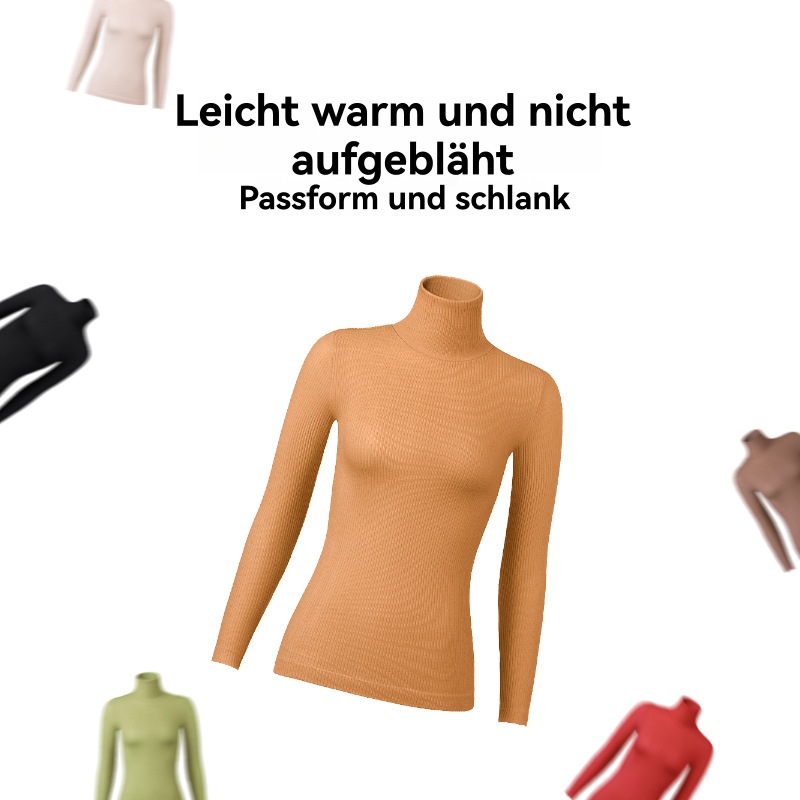 Homewear |  Damen Thermoshirt Mit Rollkragen