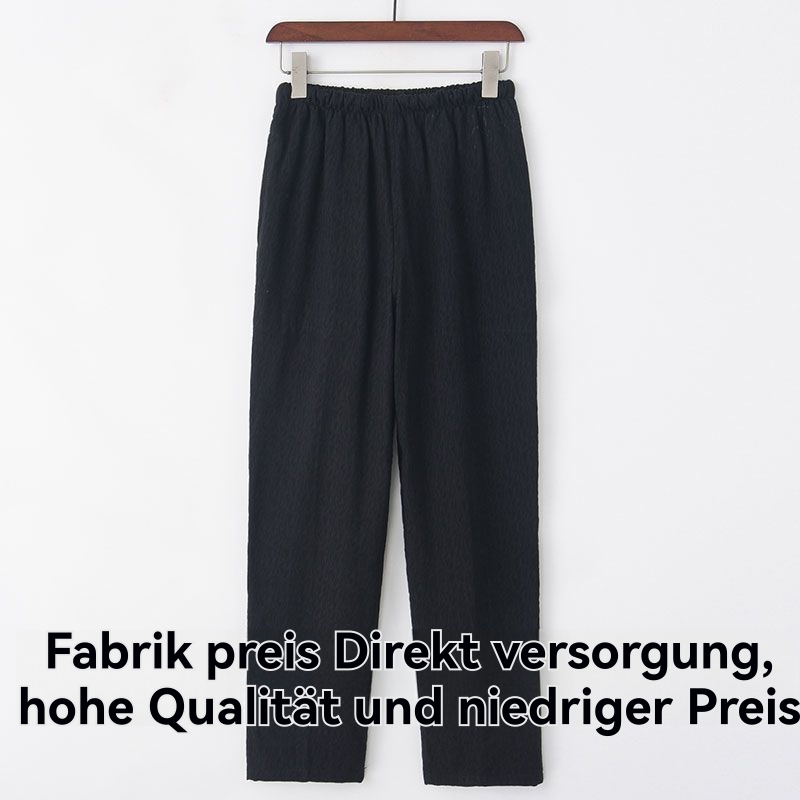 Hosen |  Damen Weite Jersey-Hose Aus Crepe, Knöchelfrei