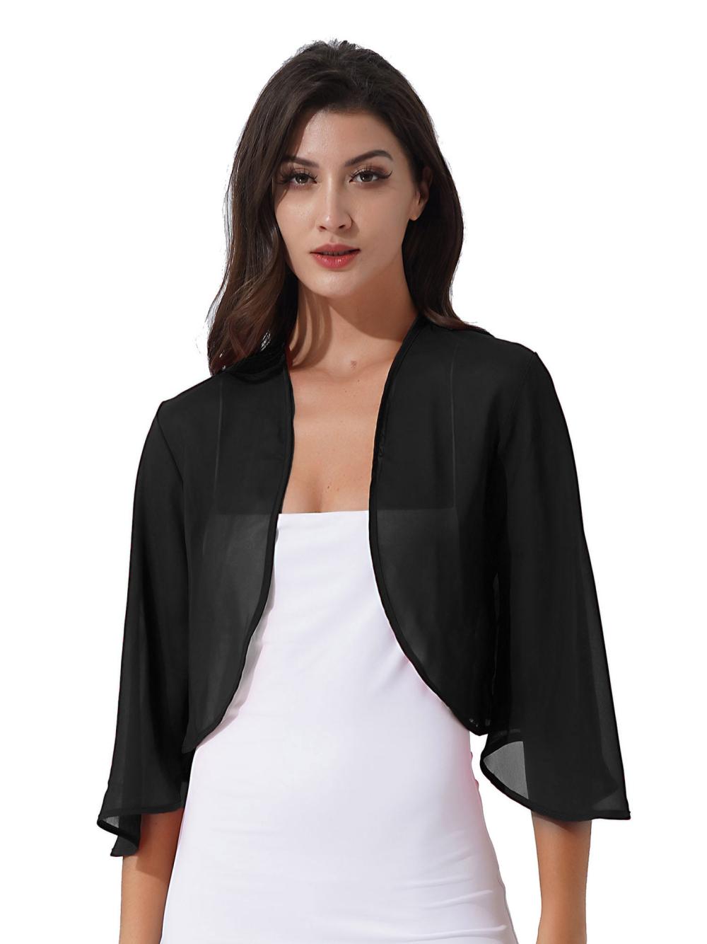 Jacken & Mäntel |  Damen Chiffon- Bolero Mit Recyceltem Polyester