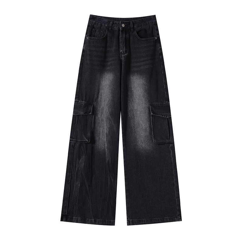 Jeans |  Damen Cargo-Jeans High Waist, Bequembund