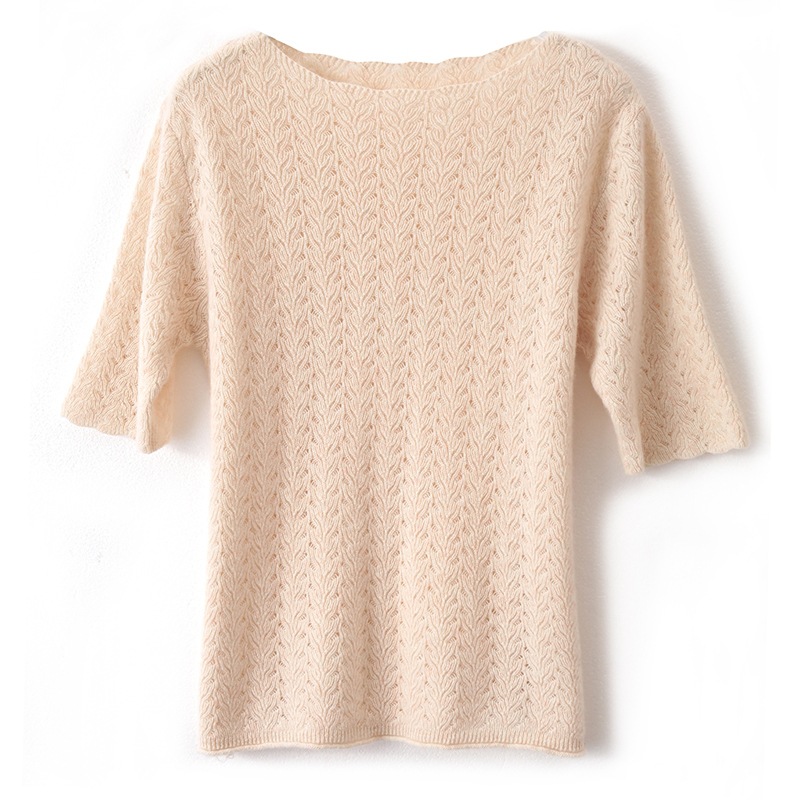 Pullover & Strickjacken |  Damen Ajour- Pullover Mit Leinen, 1/2- Arm