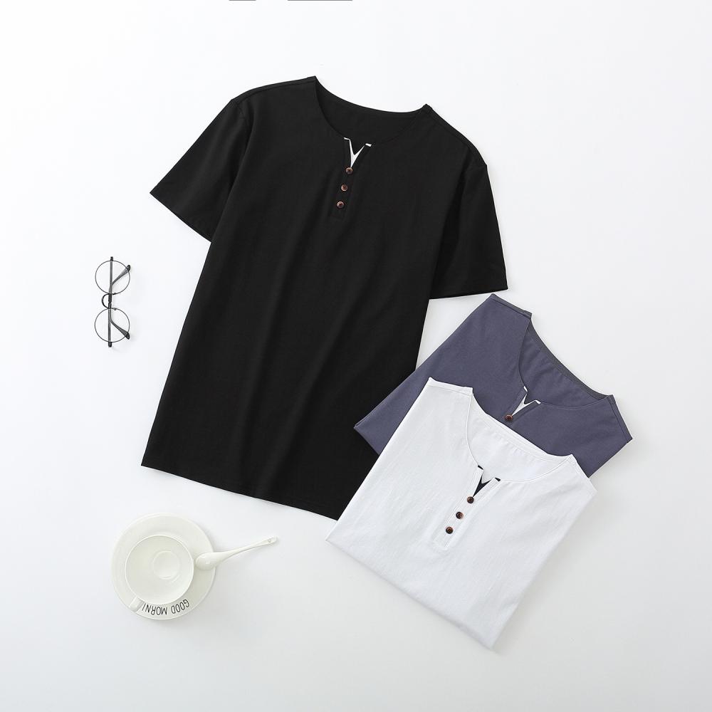 Shirts & Polos |  Herren Henleyshirt, Kurzarm Aus Reiner Bio Baumwolle