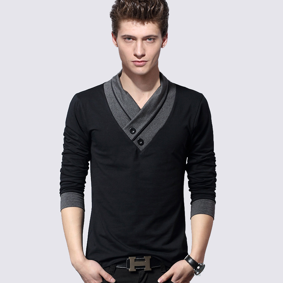 Shirts & Polos |  Herren Langarmshirt Mit Schalkragen, Slim Fit