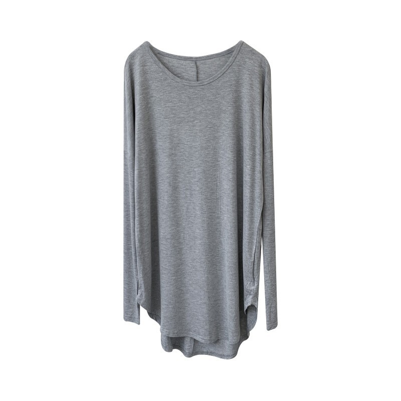 Shirts & Tops |  Damen Langarmshirt Mit Rundhalsausschnitt