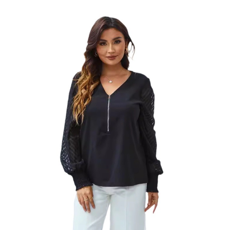 Shirts & Tops |  Damen Shirt Mit Spitzeneinsatz